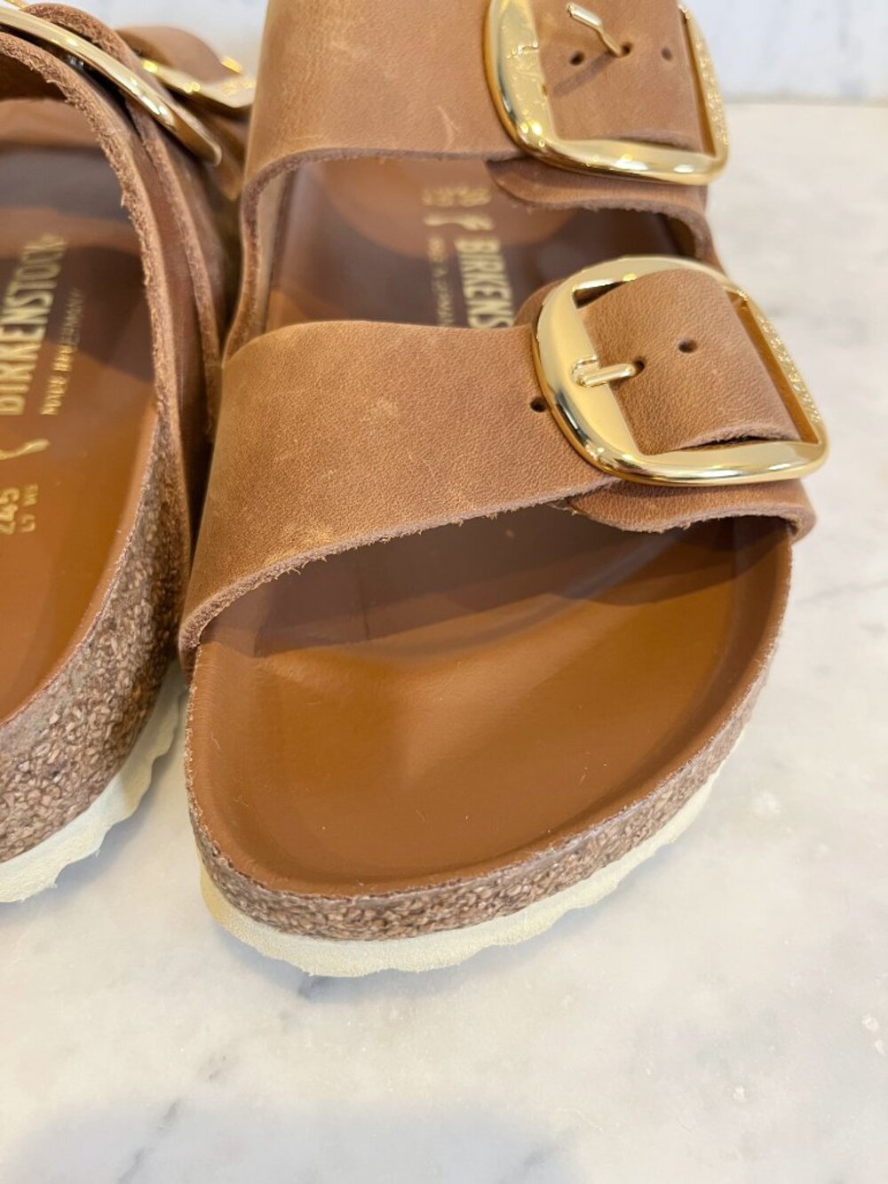 Birkenstock Arizona Big Buckle Sandals, Antique Cognac Leather, EU 38 - Picture 4 of 11